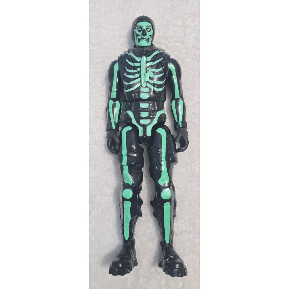 Fortnite Skull Trooper Green Glow Action Figure Epic Games 2019 -11.5"H